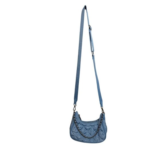 INC International Concepts Blue Quilted Crossbody Shoulder Bag Purse Handbag - Picture 1 of 14
